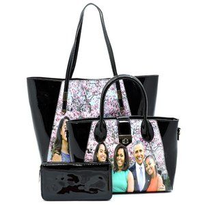Michelle Obama  3-in-1 tote satchel wallet set